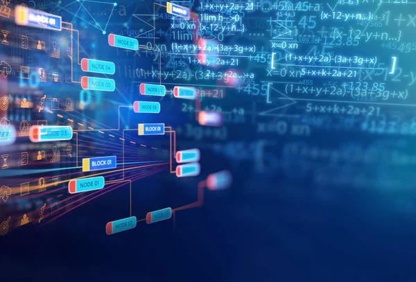 Naturwissenschaftsformel Und Mathematische Gleichung Abstrakter Hintergrund Konzept Von Maschinellem Lernen — Stockfoto