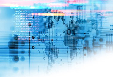 Görsel veri karmaşıklığı ile fütüristik Infographic abstract, büyük temsil