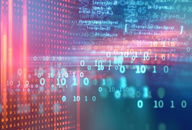 Bilim ve matematik formül denklem arka plan. makine öğrenme ve yapay kavramı