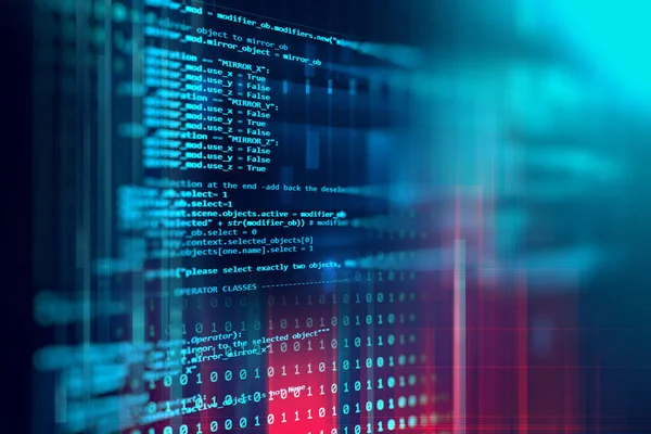 プログラミングコードソフトウェア開発者とコンピュータスクリプトの抽象技術の背景 — ストック写真