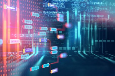 Görsel veri karmaşıklığına sahip soyut geleceksel bilgi, Büyük veri konsepti, temel programlama