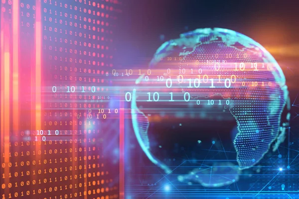 dünyada yüksek teknoloji fütüristik teknoloji arka plan, genel kavram-in 3D render