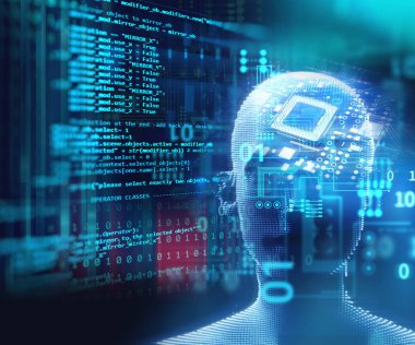 mavi geometrik soyut teknoloji ve bilim arkaplanı