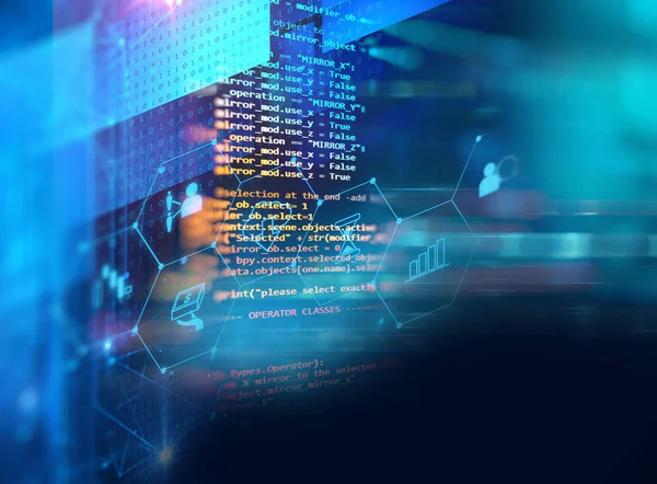 fintech kutsal kişilerin resmi üstünde soyut mali teknolojik altyapı .