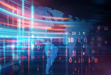 Görsel veri karmaşıklığı ile fütüristik Infographic abstract, büyük temsil