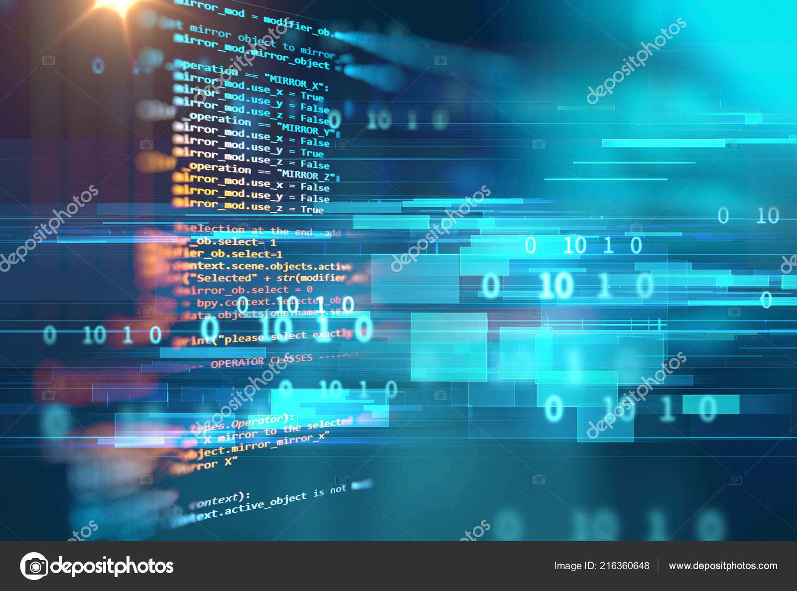 Digital Code Number Abstract Background Represent Coding Technology ...