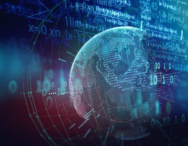 Dünya futuristik teknoloji arka plan illustratio