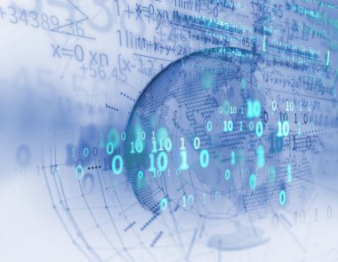 Dünya futuristik teknoloji arka plan illustratio