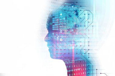 Yazılım geliştiricisi ve Bilgisayar betiğinin kod soyut teknoloji arkaplanı programlanıyor