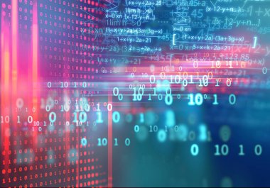 dijital kod numarası soyut arkaplan, kodlama teknolojisi ve programlama dillerini temsil eder