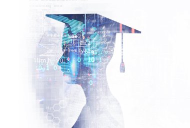 soyut beyaz dijital teknoloji arka planı, büyük veri ve dijital iletişim teknolojisini temsil ediyor