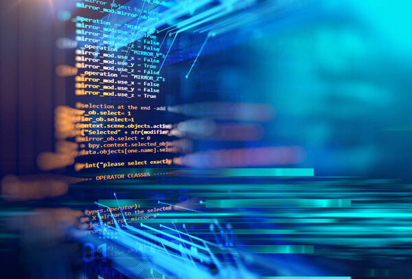 Programming code abstract technology background of software developer and  Computer scrip