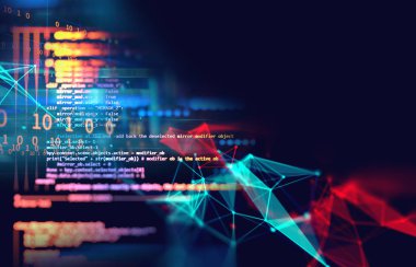 Programlama kod soyut teknolojik altyapı yazılım geliştirici ve bilgisayar kese