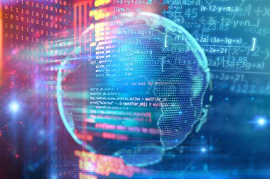 dünyada yüksek teknoloji fütüristik teknoloji arka plan, genel kavram-in 3D render