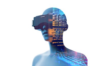 Sanal insanın VR kulaklıkla fütüristik teknoloji ve programlama üzerine 3 boyutlu yorumlaması