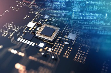 3D render fütüristik mavi levhasının arka plan illüstrasyon