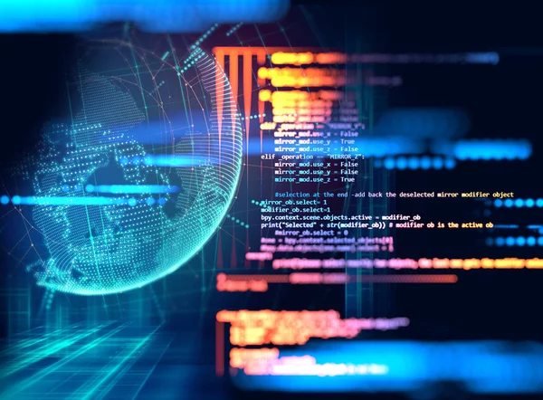 Programmiercode Abstrakte Technologie Hintergrund Der Software Entwickler Und Computer Scrip — Stockfoto