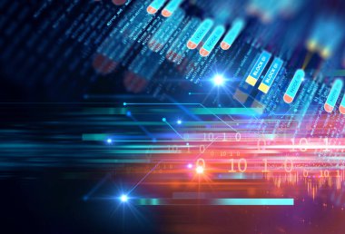 Görsel veri karmaşıklığına sahip soyut geleceksel bilgi, Büyük veri konsepti, temel programlama 