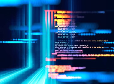 Programlama kod soyut teknolojik altyapı yazılım geliştirici ve bilgisayar kese