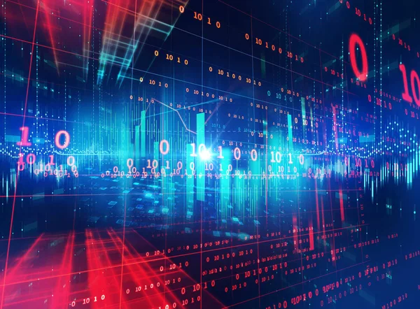 Tekniska finansiella diagram på teknik abstrakt bakgrund — Stockfoto