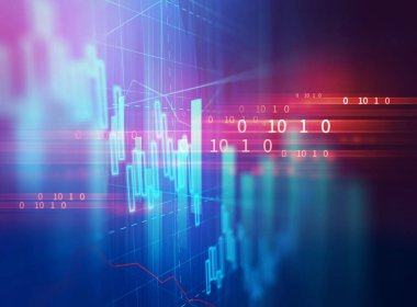 Teknik mali grafik teknolojisi arka plan üzerinde