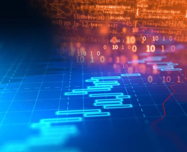 Teknik mali grafik teknolojisi arka plan üzerinde