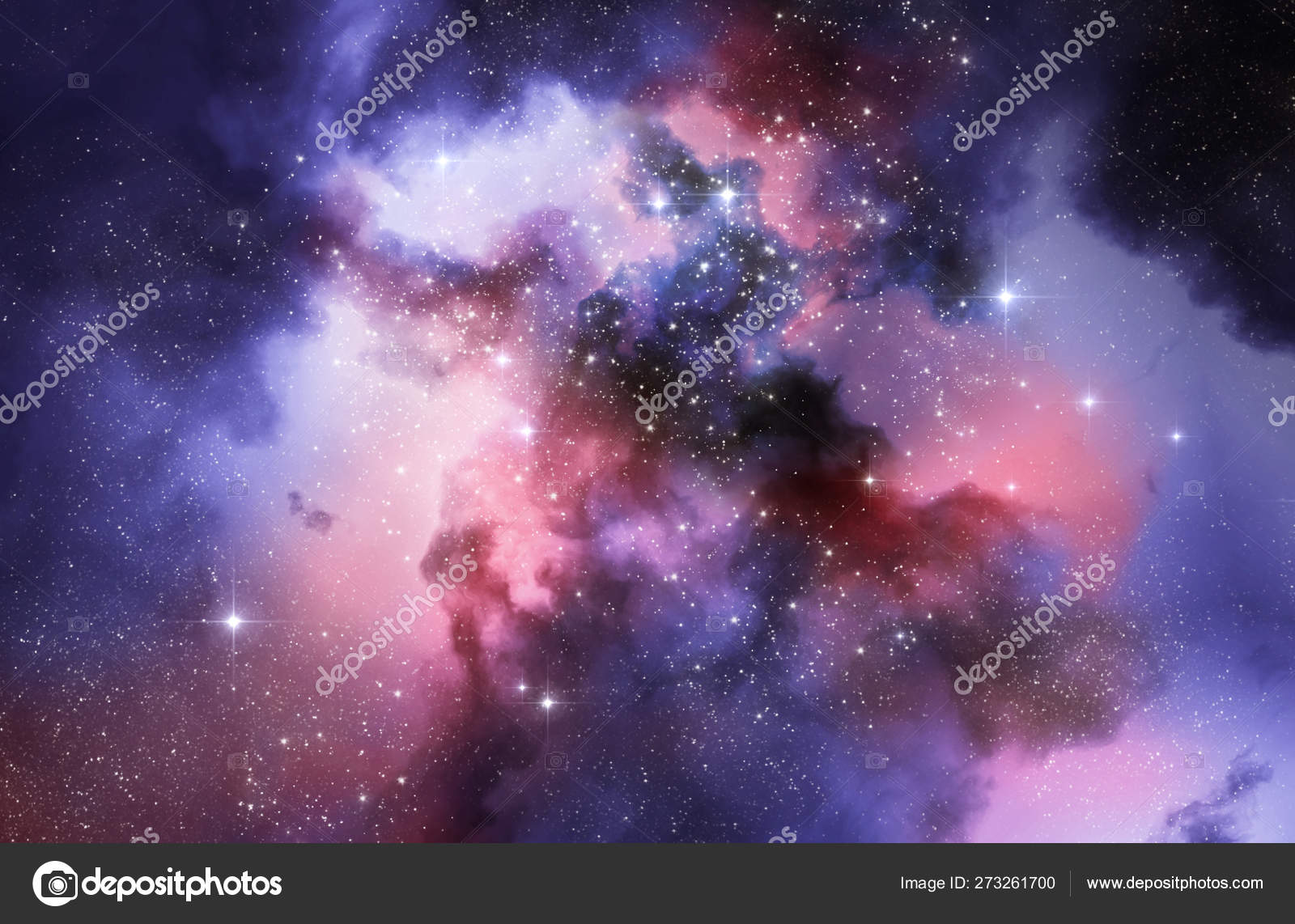 Space Red And Blue Galaxy Background