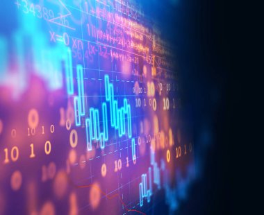 Teknik mali grafik teknolojisi arka plan üzerinde