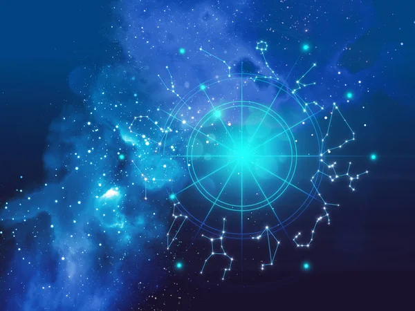 Astrologie und Alchemie Zeichen Hintergrund Illustration — Stockfoto