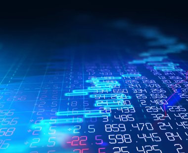 Teknik mali grafik teknolojisi arka plan üzerinde