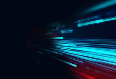 Büyük veri fütüristik görselleştirme soyut illüstrasyon