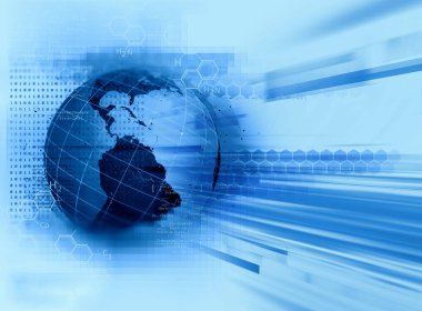 Dünya futuristik teknoloji arka plan illüstrasyon