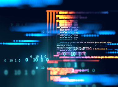 Programlama kod soyut teknolojik altyapı yazılım deve