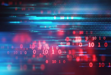 Dijital kod numarası soyut teknolojik altyapı