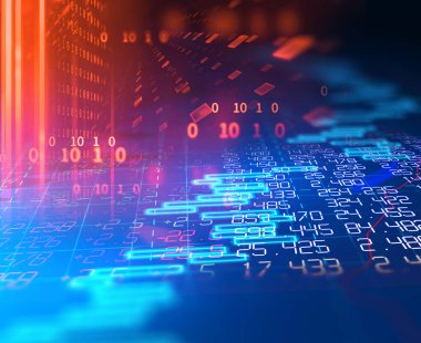 Teknik mali grafik teknolojisi arka plan üzerinde