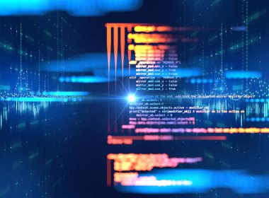 Programlama kod soyut teknolojik altyapı yazılım deve