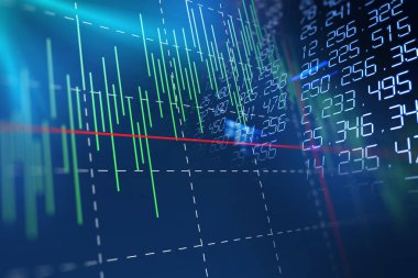 Teknik mali grafik teknolojisi arka plan üzerinde