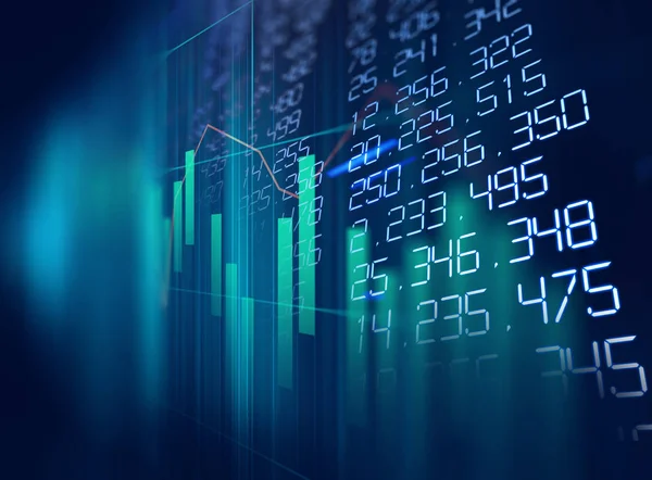 Gráfico financeiro técnico sobre tecnologia resumo fundo — Fotografia de Stock