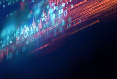 Teknik mali grafik teknolojisi arka plan üzerinde