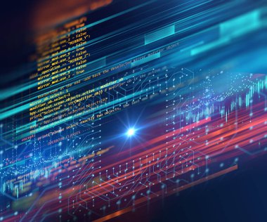 Programlama kod soyut teknolojik altyapı yazılım deve