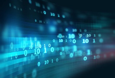 Dijital kod numarası soyut teknolojik altyapı