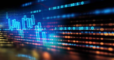 noktalar ve çizgiler bağlantısında soyut teknolojik altyapı.