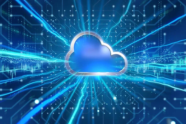 Cloud computing system abstrakt teknik bakgrund — Stockfoto