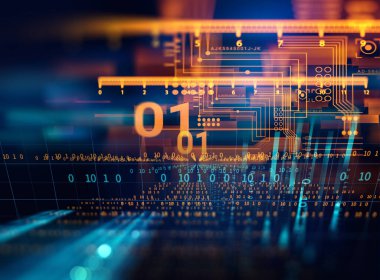 Programlama kod soyut teknolojik altyapı yazılım geliştirici ve bilgisayar kese