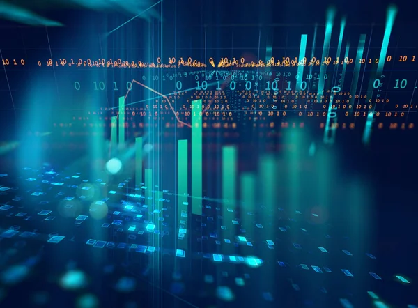 Gráfico Investimento Mercado Ações Números Financeiros Resumo Background Illustratio — Fotografia de Stock