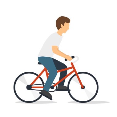 Bisikletli genç adam