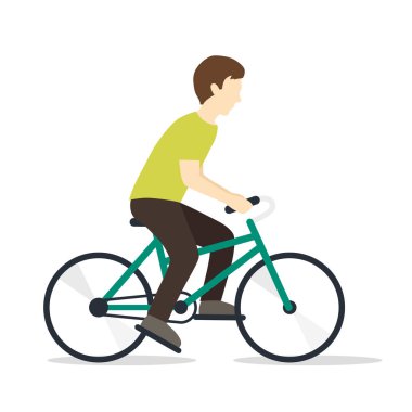 Bisikletli genç adam