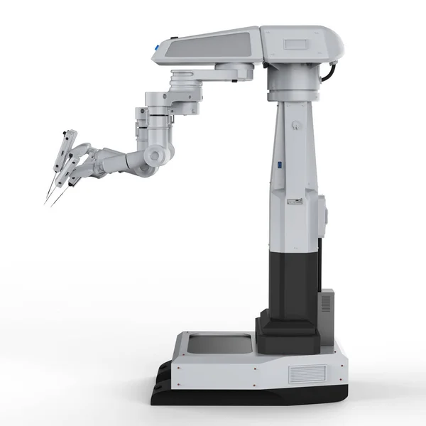 Renderizado Robot Máquina Cirugía Sobre Fondo Blanco —  Fotos de Stock