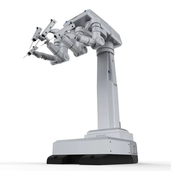 Renderizado Robot Máquina Cirugía Sobre Fondo Blanco —  Fotos de Stock