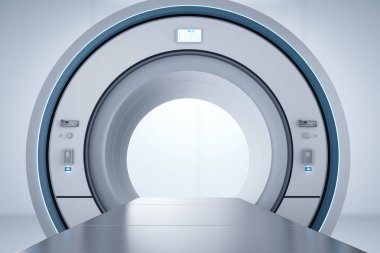 3d rendering mri scan machine or magnetic resonance imaging scan devic